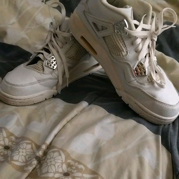 Pure money white Jordans